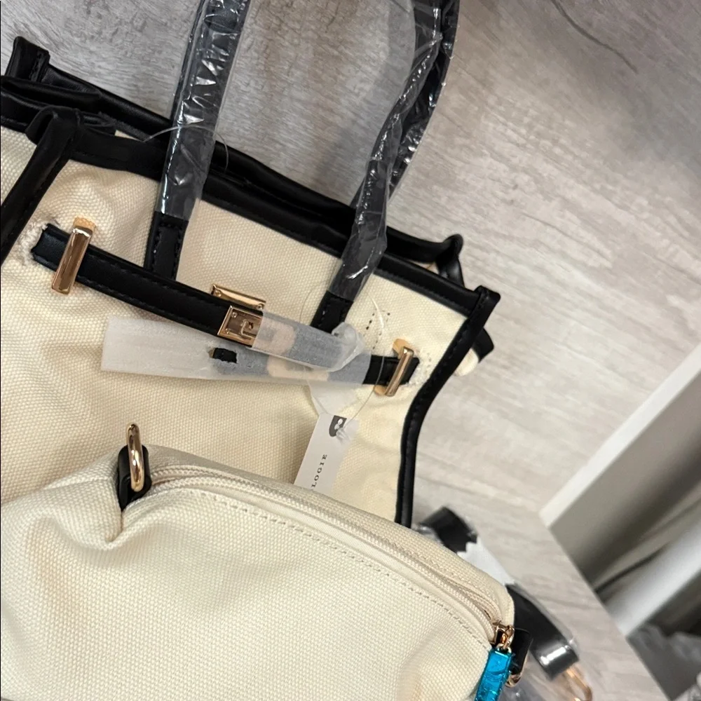 Anthropologie Black and Cream Crossbody Bag NWT - Picture 7 of 11